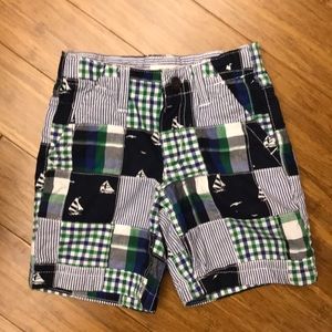 Boys Patchwork Sailboat / Plaid / Checked Shorts